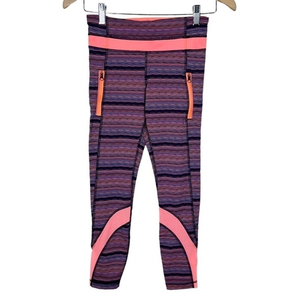 Lululemon Inspire Tight II Leggings Space Dye Twist Naval Blue Very Light Flare - Picture 2 of 9